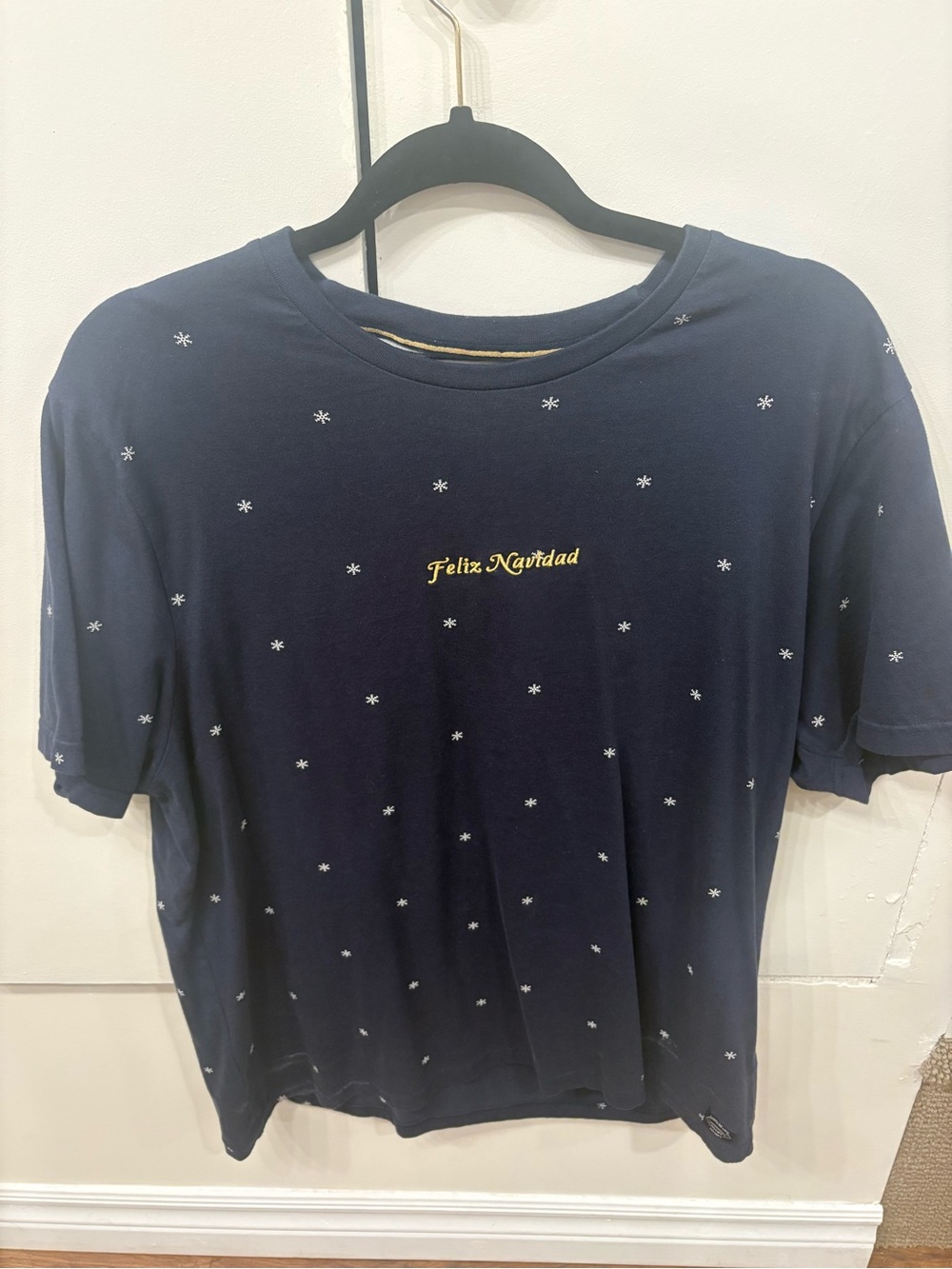 Denim & Flower Navy and White Striped Lined Top with Gold Trim